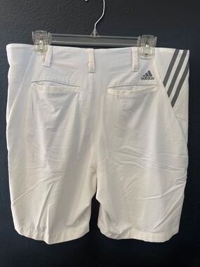Adidas Flat Front White Golf Shorts